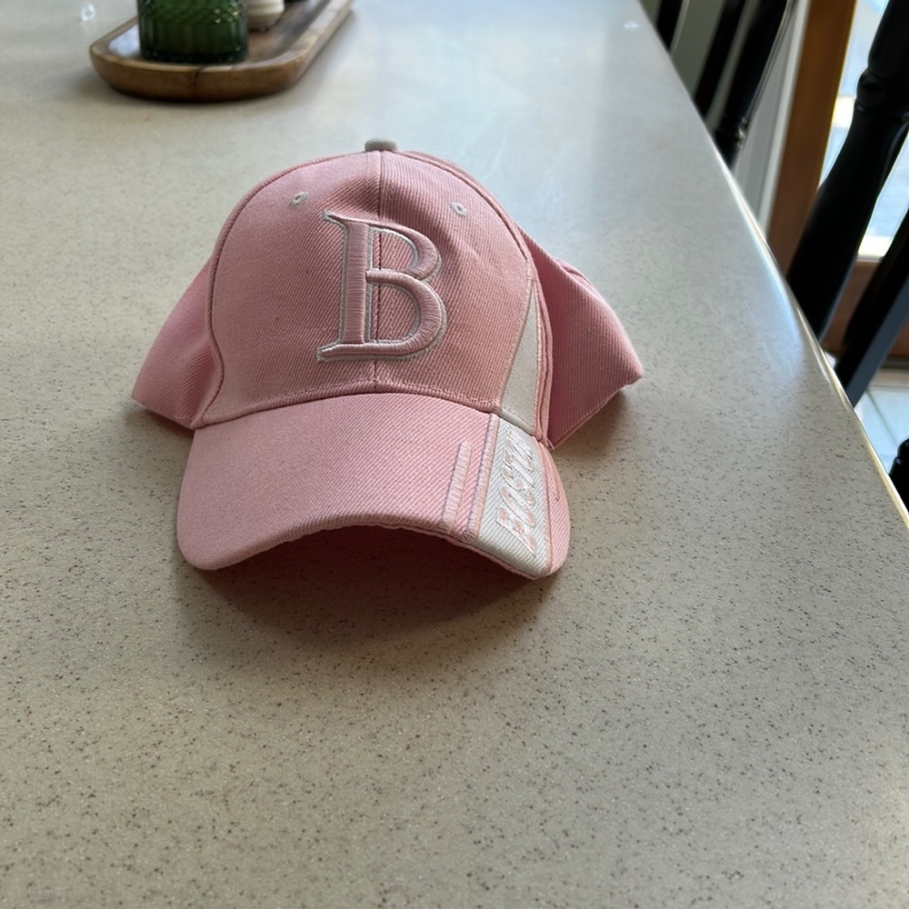 Boston Red Sox hat.